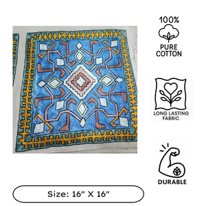 ปลอกหมอนผ้าฝ้ายปักมือลายเรขาคณิตนามธรรม ขนาด 16x16 นิ้ว สไตล์โบฮีเมียน ตกแต่งบ้าน ทนทาน เป็นมิตรกับสิ่งแวดล้อม - Product Image 2