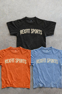 Camiseta de camuflaje gruesa personalizada REXFIT SPORTS para hombre, con logotipo bordado desgastado, estilo urbano, de algodón, talla grande. - Product Image 2