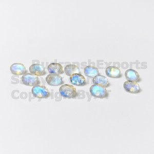 Pierre de lune naturelle de qualité supérieure, bleu feu, taille ovale 7x9mm, gemme facettée, pierre de lune arc-en-ciel en vrac, lot en gros pour la fabrication de bijoux - Product Image 3