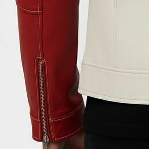 Custom Men High Street <b>Canvas</b> Leather <b>Jacket</b> Premium Quality Genuine Leather Breathable Windproof Winter Personalized Fit Stand - Product Image 5