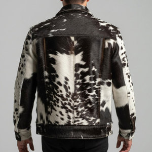 Chaqueta de Motociclista para Hombre, de Cuero Vacuno Auténtico, Mangas Largas, Estilo Robusto y Moderno, Construcción Resistente, Resistente al Viento, para Invierno, de Fábrica - Product Image 2