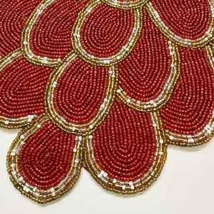 Elegante Camino de Mesa Bordado con Cuentas para Banquetes de Boda, Exquisito Camino de Mesa con Cuentas para Decoración de Comedor - Product Image 2