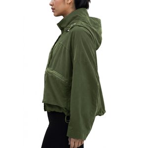Chaqueta Corta Casual de Alta Calidad para Mujer, Chaqueta Cortavientos con Media Cremallera, Chaqueta Suave y Holgada para Mujer - Product Image 1
