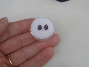 Par de Gemas Naturales de Amatista Africana en Forma de Pera, Facetadas, 7x5mm, Certificadas por Terceros, Verdes, para Joyería - Product Image 3