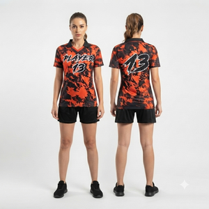 เสื้อเจอร์ซีย์ปิคเคิลบอลสำหรับผู้หญิง แขนสั้น ระบายเหงื่อได้ดี ทรงสปอร์ต สีดำลายเขียว หมายเลขทีม 12 - Product Image 2