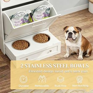 Stazione di Alimentazione per Gatti in Acciaio Inossidabile con Design Rialzato - Stile Moderno, Durevole e Semplice - Product Image 5