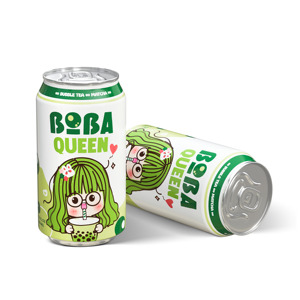 Té de burbujas con leche y sabor a café BOBA QUEEN en lata de 330 ml, muestra gratuita, bebida refrescante, alimentos y bebidas en Vietnam, HALAL, OEM - Product Image 1