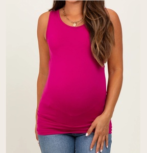 Camisetas de Maternidad de Primera Calidad para Mujer, Ropa de Lactancia sin Mangas, Color Rosa, Camisetas Transpirables para Embarazadas - Product Image 5