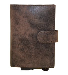 Cartera de Cuero Genuino para Hombre, Estilo Vintage, Cierre de Hebilla Corta, Duradera para Uso Diario, Color Marrón - Product Image 2