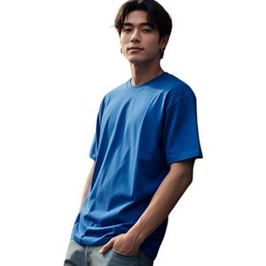 Wholesale High Quality Custom Your Brand Logo 100% Cotton <b>Tshirt</b> Blank Men T Shirt Plain 100% cotton T-shirt for men loose fit - Product Image 1