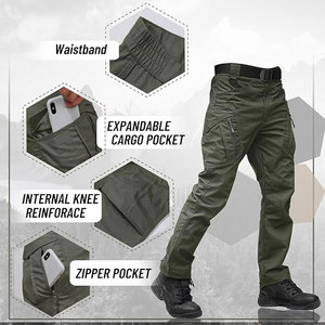 Pantalon cargo tactique léger pour homme – Pantalon de randonnée et de chasse en coton/polyester, imperméable, coupe-vent et respirant - Product Image 3