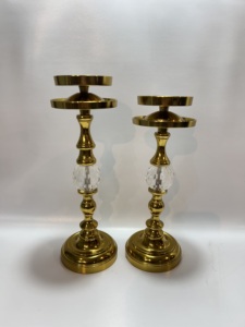 Ensemble de bougeoirs de luxe en aluminium doré, design unique en forme d'éventail, centre de table créatif pour mariage et décoration intérieure - Product Image 6