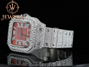 Mossinate Luxury Stainless Steel Analog Glass Watch with Sparkling Diamonds for Men Women Mechanical Movement Fashionable Design - Product Image 3