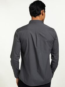 Camisa casual de algodón para hombre – Corte regular |   Camisa de Verano de Manga Larga con Diseño Liso y Tela Suave - Product Image 2