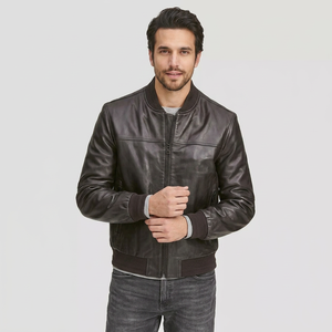 Full Length Sleeves High Quality Wholesale Professional 2026 Leather jacket for <b>men</b> - Product Image 1