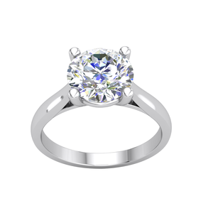 Divya Creations - Anillo de Plata 925 de Alta Calidad con Diamante Cultivado en Laboratorio de 1.85 ct, Corte Brillante, Certificado IGI, Chapado en Rodio, Talla Personalizada - Product Image 1