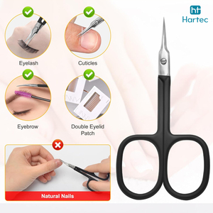 Ciseaux de manucure ergonomiques en acier inoxydable courbé avec poignées en acier – Outil de soin des cuticules – Meilleur fournisseur à prix de gros - Product Image 5