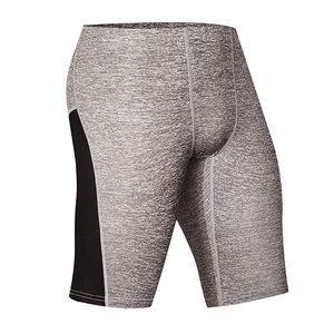 <b>Men</b> <b>Red</b> Compression <b>Shorts</b> With Black Side Stripe Spandex Polyester Quick Dry Sporty Style Mid Waist Elastic Closure - Product Image 3