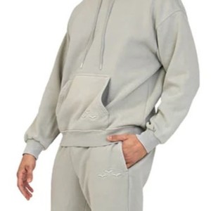 Men's Plain Tracksuit Set Custom Printed Breathable Quick Dry 100% Polyester Hoodie Sweatpants High Quality Sportswear OEM ODM - Product Image 5