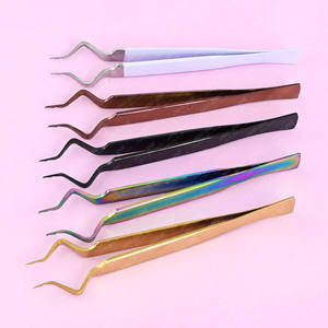 Custom Eyelash Extension New Isolation Lash Tweezer Lightweight Unique Angular Opening Jaw to Prevents Clumping Together - Product Image 1