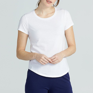 Camisetas Personalizadas Transpirables con Cuello Redondo para Mujer, Estilo Urbano, Etiqueta OEM, Impresión de Logotipo Privado, Camisetas Lisas al por Mayor - Product Image 6