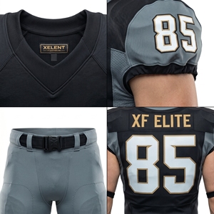 ชุดยูนิฟอร์มอเมริกันฟุตบอล Pro-Cut Elite สำหรับผู้ชาย ผ้าแห้งเร็ว ผลิตจากผ้าสแปนเด็กซ์และโพลีเอสเตอร์ ป้องกันแบคทีเรีย ยืดได้สี่ทิศทาง เหมาะสำหรับทีม - Product Image 4