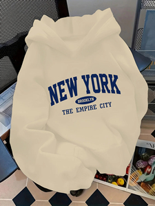 เสื้อฮู้ดดี้ผู้ชายทรงปกติ GULLSTAR YOGA INDUSTRY ผ้าฝ้าย 100% พิมพ์ลายดิจิทัล สีขาว ลาย New York ด้านหน้า เสื้อสเวตเชิ้ตลำลอง - Product Image 6