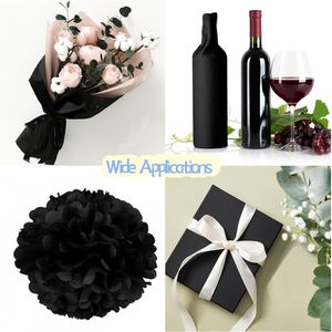 Set di 30 Fogli di Carta Velina Nera 14x20 Pollici per Confezioni Regalo e Lavori Fai-da-Te per Matrimoni, Compleanni e Natale - Product Image 3