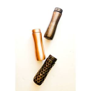 Vintage Hammered <b>Copper</b> Water <b>Bottle</b> Reusable Metal <b>Drink</b> <b>Bottle</b> Leakproof Wellness <b>Bottle</b> for Home Travel Office Wholesale - Product Image 4