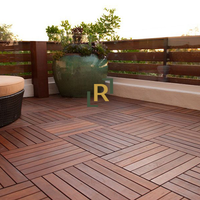 Plancher de terrasse extérieur en bois de teck Java