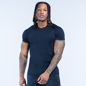 เสื้อยืดออกกำลังกายแขนสั้นผู้ชาย ผ้ารัดรูป ยืดหยุ่นสูง คอกลม แห้งเร็ว เหมาะสำหรับวิ่งและฝึกซ้อม - Product Image 1