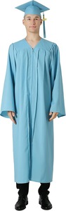 Conjunto de toga, birrete y borla de graduación mate 2026 para secundaria y licenciatura, tipo de tela 100% poliéster - Product Image 5