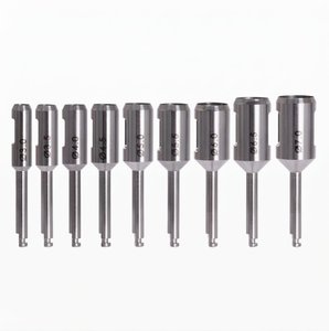 Kit de herramientas dentales de baja velocidad para perforación de tejido dental, fresa de acero inoxidable de tipo largo para implantes dentales y perforación ósea - Product Image 2