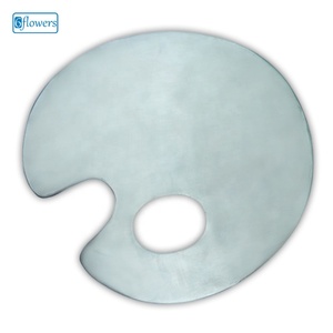 Stainless Steel <b>Makeup</b> <b>Palette</b> Round Shape With Hole Design High Quality Mixing <b>Palette</b> Instruments - Product Image 1