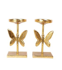 Modern Luxury Gold Metal Butterfly Candle Holder Set for Wedding Centerpiece & Home Decor - Product Image 3