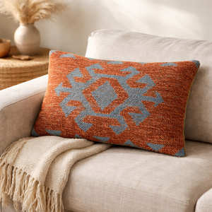 Funda de cojín Kilim tejida a mano de 30 x 80 cm para cabecero de cama, estilo rústico y bohemio - Product Image 4
