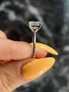 Star Dust Princess Cut IGI Certifié 1.5 CTVVS2 Clarity Lab Grown Diamond Solitaire Bague de fiançailles faite à la main en or 14k pour elle - Product Image 2