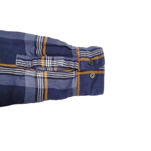 Camisas de Franela de Algodón a Cuadros de Manga Larga con Dos Bolsillos para Hombre, Estilo Regular, Venta al por Mayor - Product Image 1