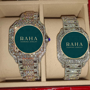 Reloj de Cuarzo con Esfera de Diamantes y Cristal de Zafiro, Esfera Verde, Caja Dorada, Lujoso para Mujer, Regalo, Joyería - Product Image 2