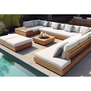 โซฟาไม้สักสำหรับมุมนอกอาคาร ดูไบ - Product Image 1