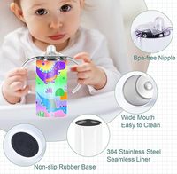 Gobelets isothermes en acier inoxydable de 12 oz, lot de 4, pour enfants et tout-petits