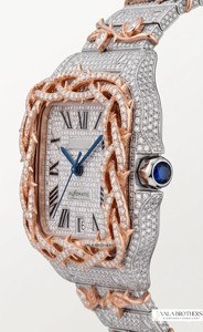 Reloj Cartier con Diamantes, 30 mm, Cuadrado, Analógico, de Cuarzo, con Cierre Desplegable de Acero Inoxidable, Unisex, de Lujo, con Brazalete - Product Image 5