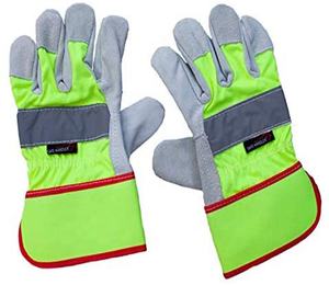 Gants de travail en cuir de vache fendu pour homme, accessoires de sécurité personnalisés, en cuir de vache, personnalisés - Product Image 1