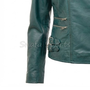 Women Stylish Leather Crop <b>Jacket</b> <b>Short</b> Coat Modern Elegant Fit Winter Collection Fashion Outfit for Ladies Wear - Product Image 4