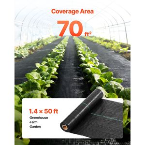 Tela de Paisajismo Tejida de Polietileno de Alta Resistencia 1.4x50FT 3.2oz, Barrera y Bloqueador de Malezas para Jardín, Tela Tejida para Uso en Paisajismo - Product Image 3
