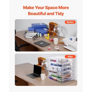 6 confezioni di contenitori in plastica trasparente e scatole di carta per album e gioco da tavolo custodia impilabile - Product Image 6