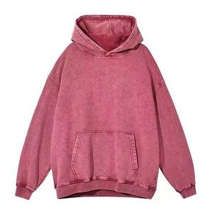 Hoodie personnalisé vintage épais et surdimensionné, effet délavé, 380 g/m², sans cordon, en coton et polyester noir - Product Image 4
