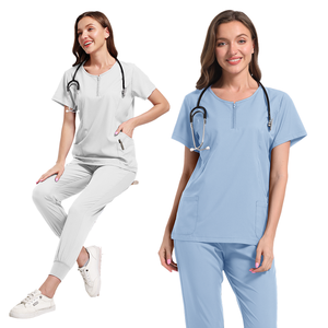 Ensemble de pantalons de jogging pour femmes confortables et à séchage rapide 2025, vêtements d'hôpital dentaire - Collection TOOTH, tissu tissé, tenues d'infirmières - Product Image 5