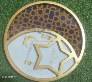 RFCraft alta calidad moderno MDF bandeja de madera para servir ocasiones de boda en casa bandeja decorativa organizador de almacenamiento - Product Image 2