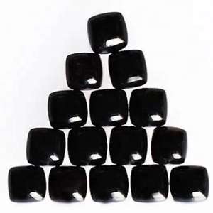 Cabujón Cuadrado Plano de Ónix Negro Natural de 11mm, Precio al por Mayor, Gema Suelta para Joyería de Fabricante y Proveedor Mayorista - Product Image 3